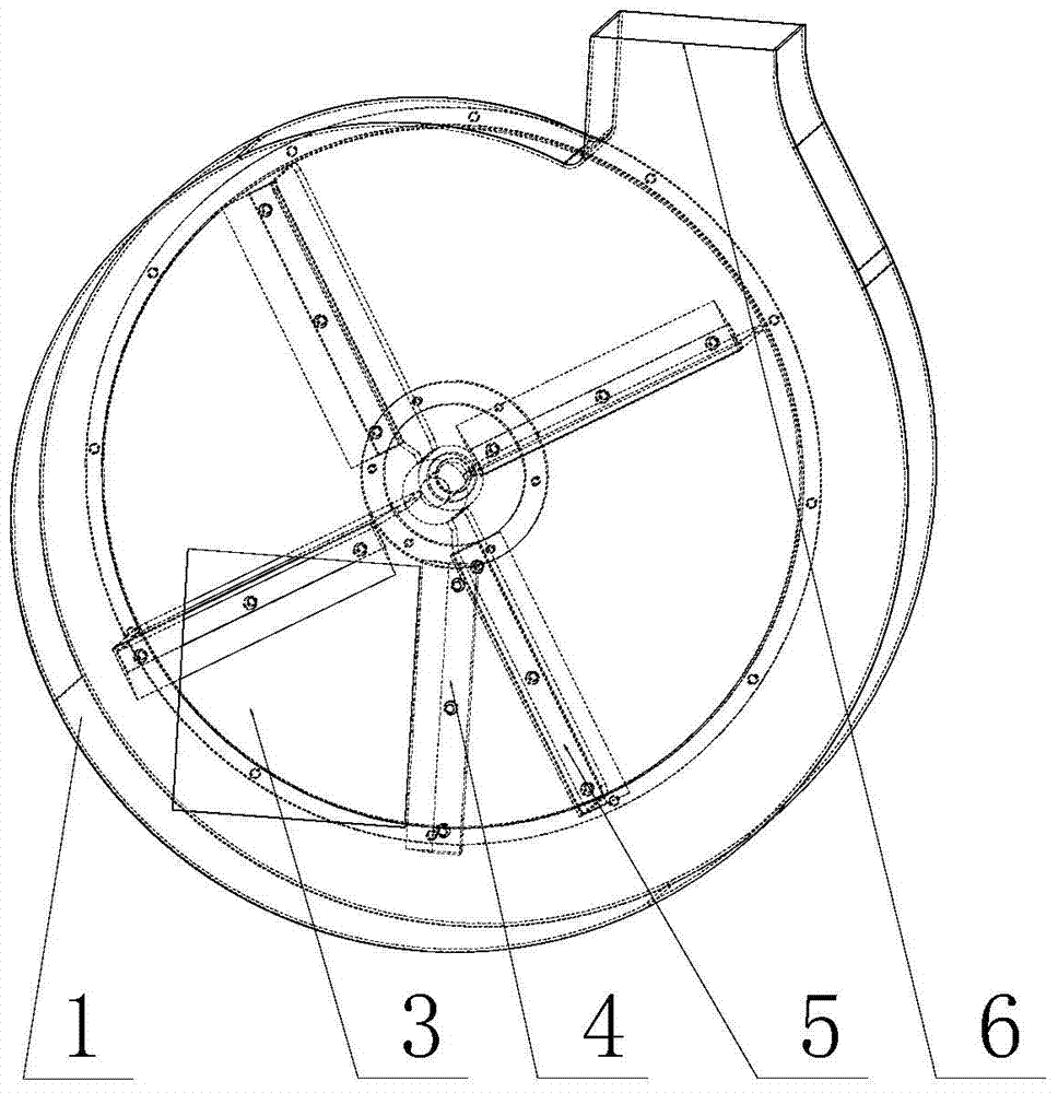 Straw chopping and wind blowing directional throwing device