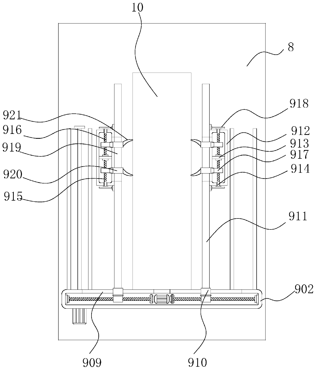 Welding and positioning device for stand column of door plate