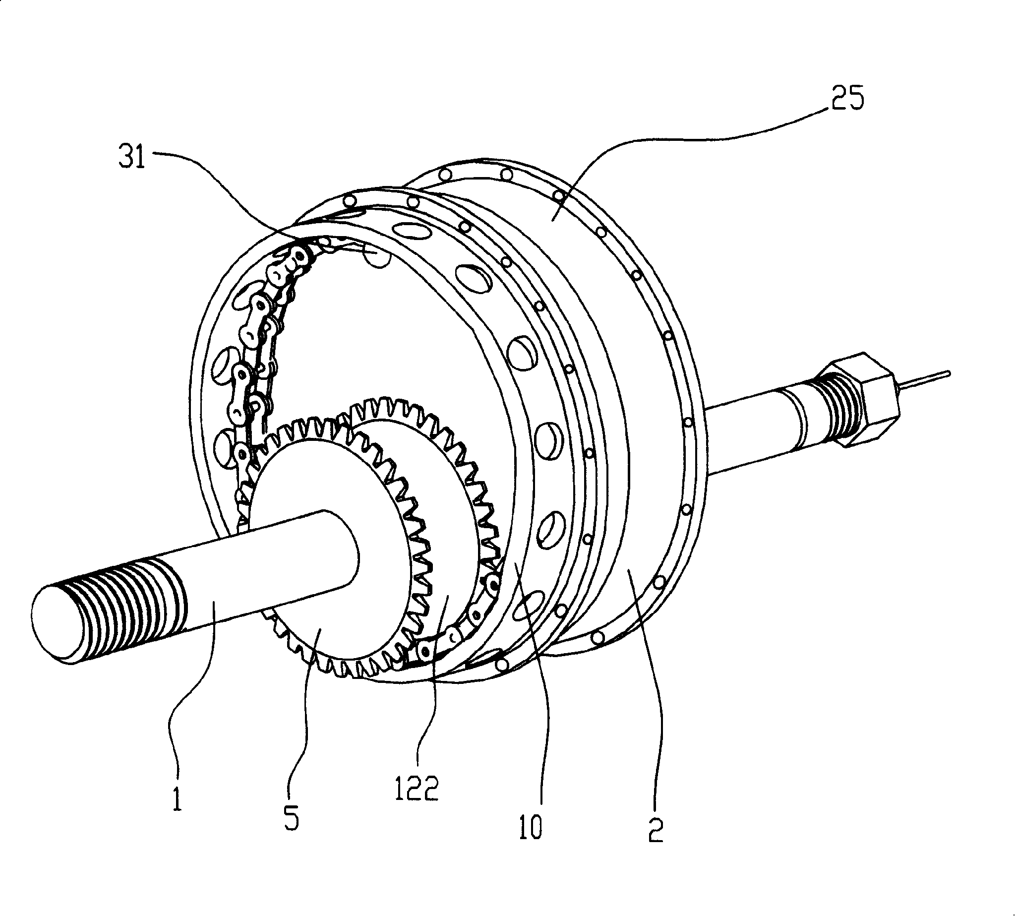 Bicycle with eccentric wheel shaft