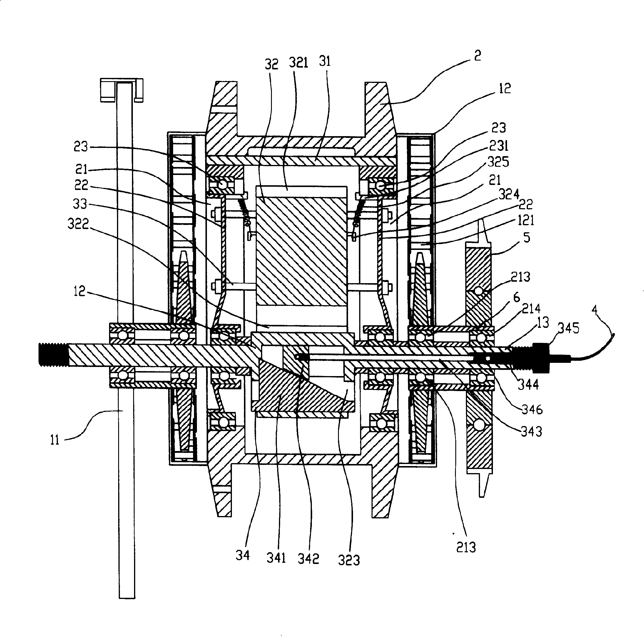 Bicycle with eccentric wheel shaft