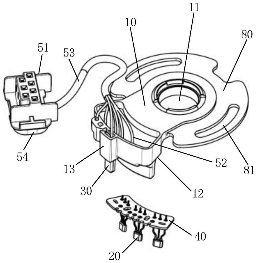 Integrated motor temperature and angle sensor