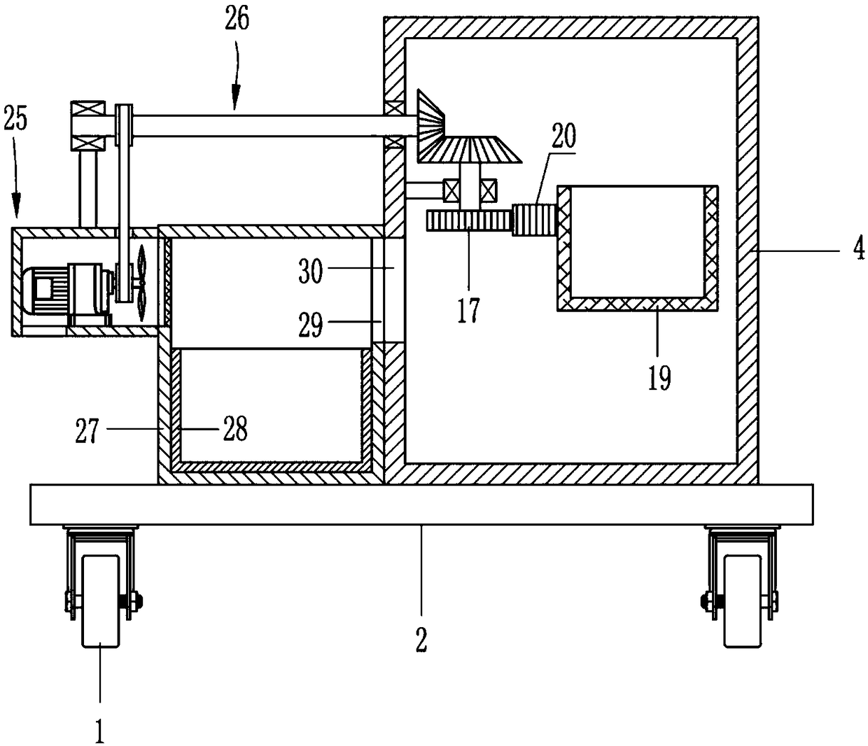 Cement bag collecting device used for road construction