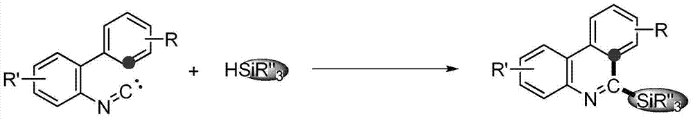 Method for synthesizing phenanthridine silane derivative