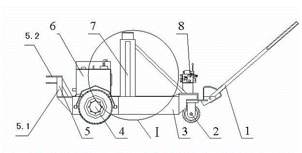 Manual-steering hydraulic tractor