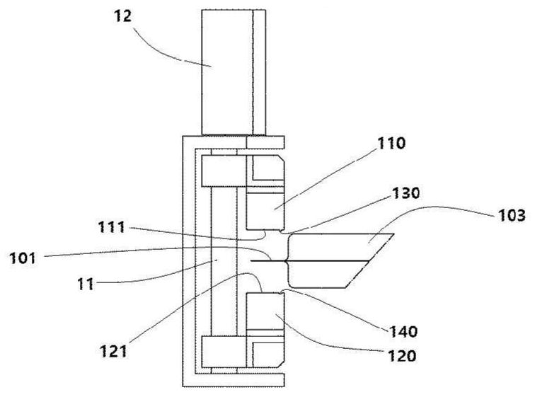Sealing portion forming apparatus for folding secondary battery pouch
