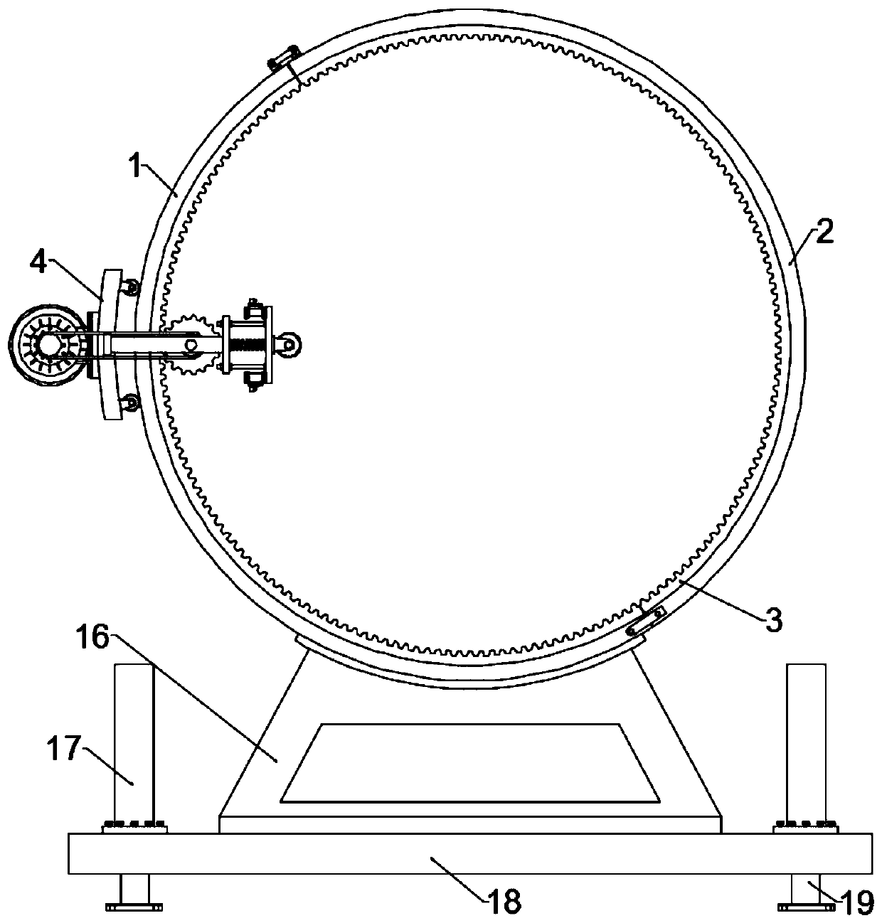Pipeline circumferential ultrasonic flaw detection device
