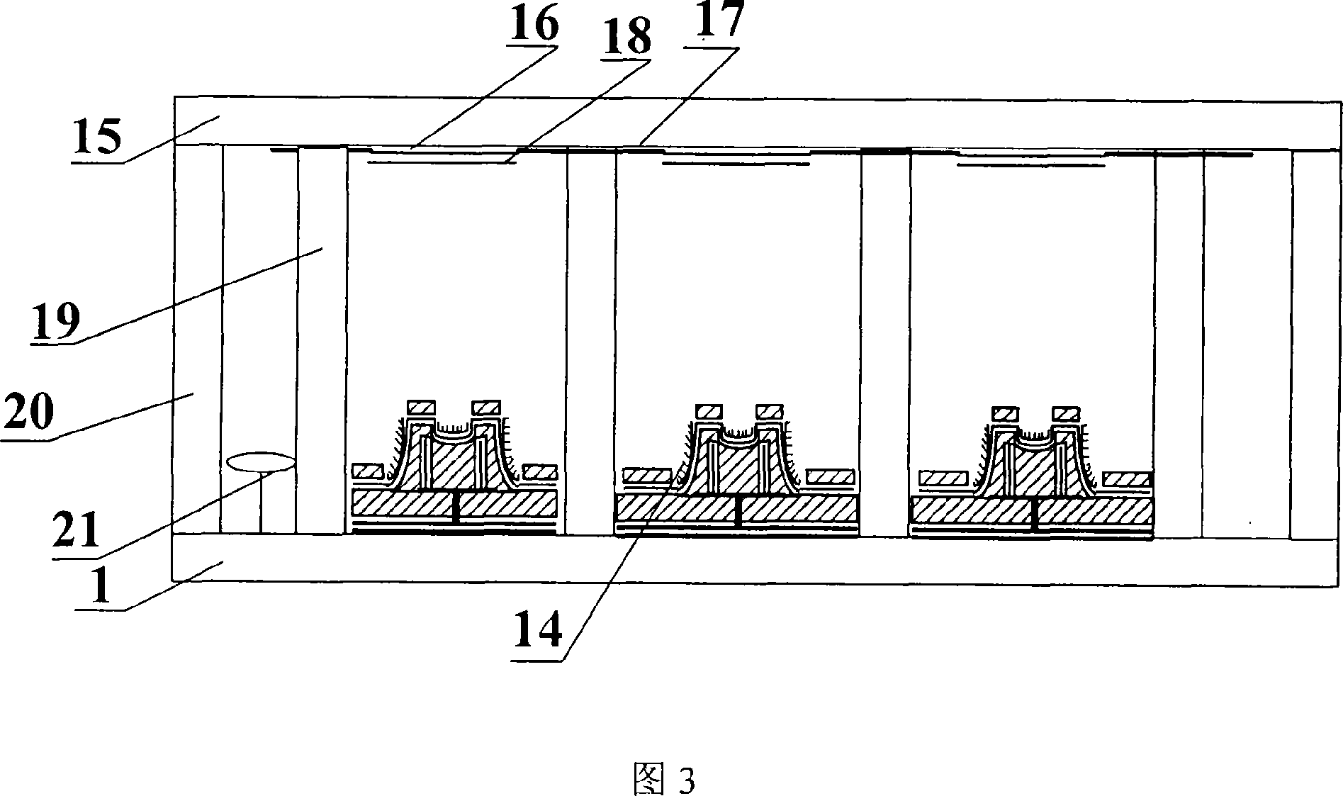 Flat panel display with dual forked type side controlled cathode emission structure, and fabricating technique