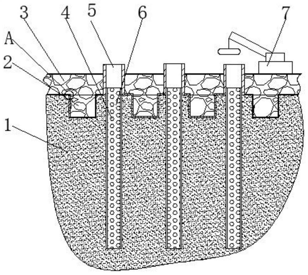 A treatment method for desert engineering foundation pre-soaked water dynamic compaction