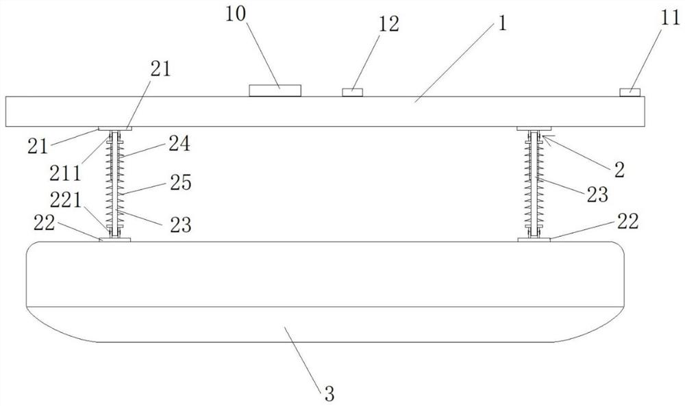 Suspension type double-body target ship