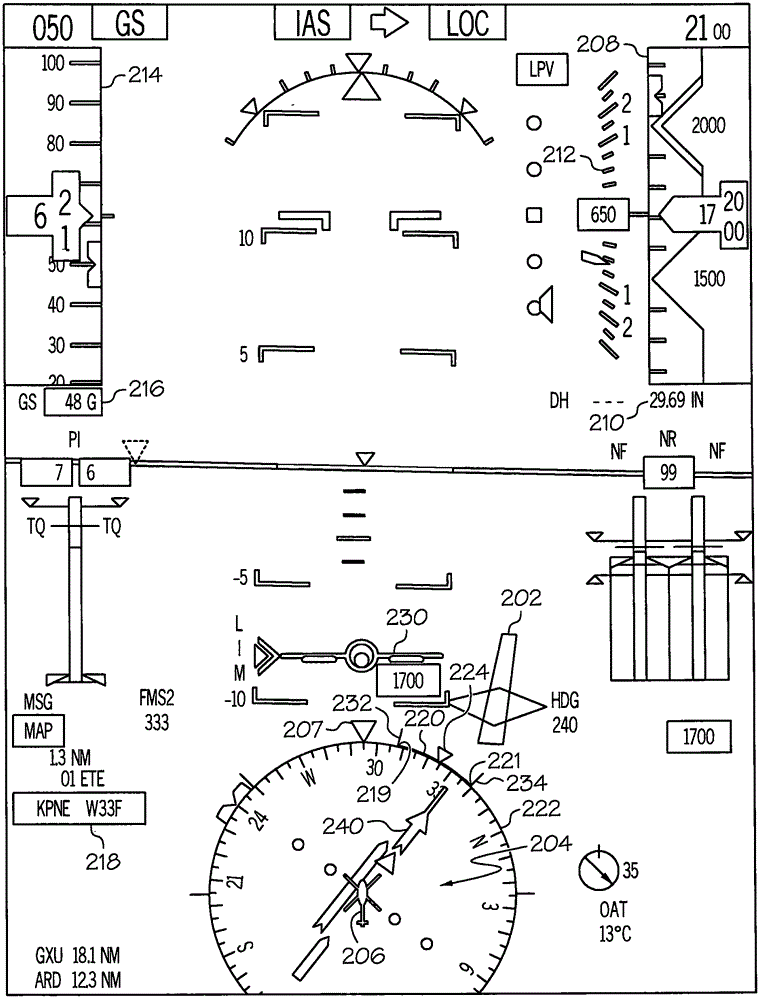 System and method for displaying a synthetic vision system view direction