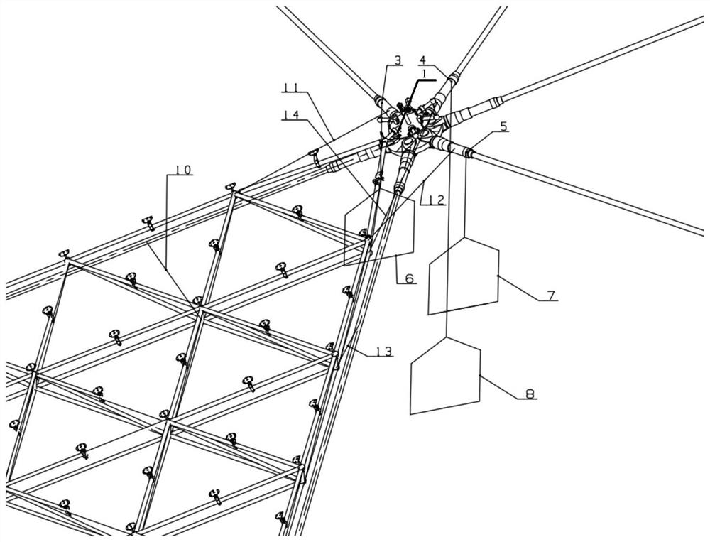 A fast reflective surface unit self-adaptive connection mechanism replacement method