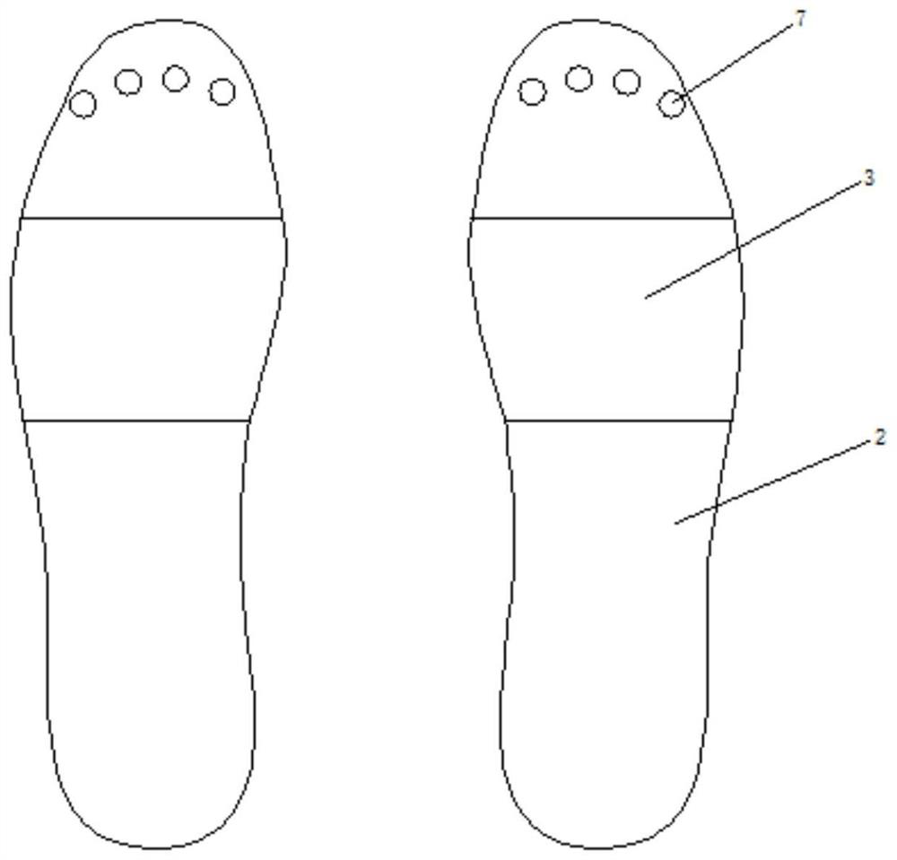A kind of air-blowing slippers suitable for use at home in summer to prevent athlete's foot