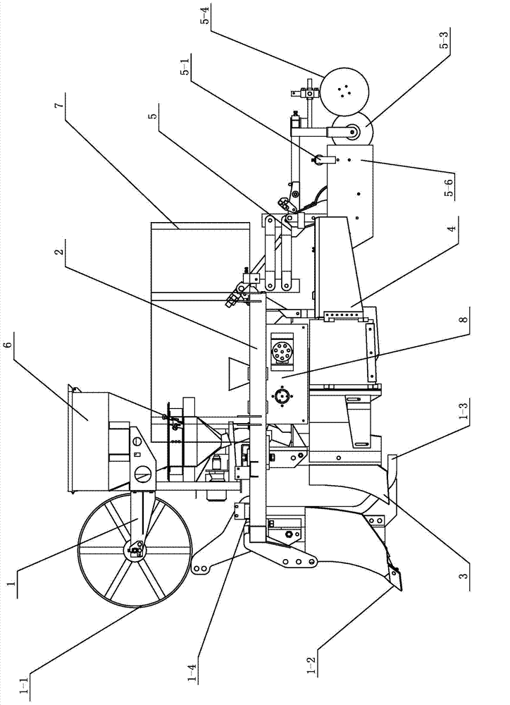 Device for laying drip irrigation pipes and double-row sugarcane planter using same