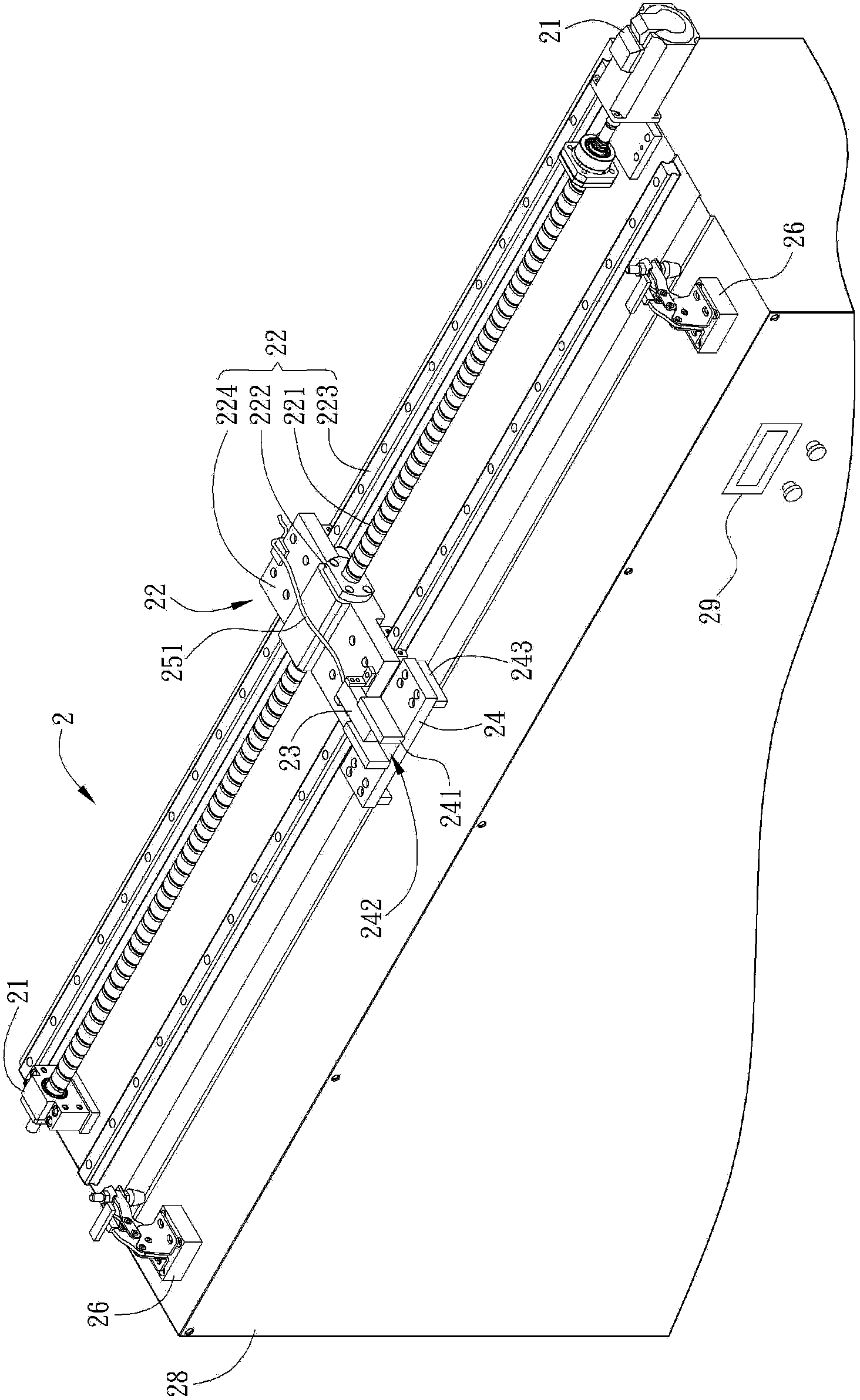 Test device for linear motion module