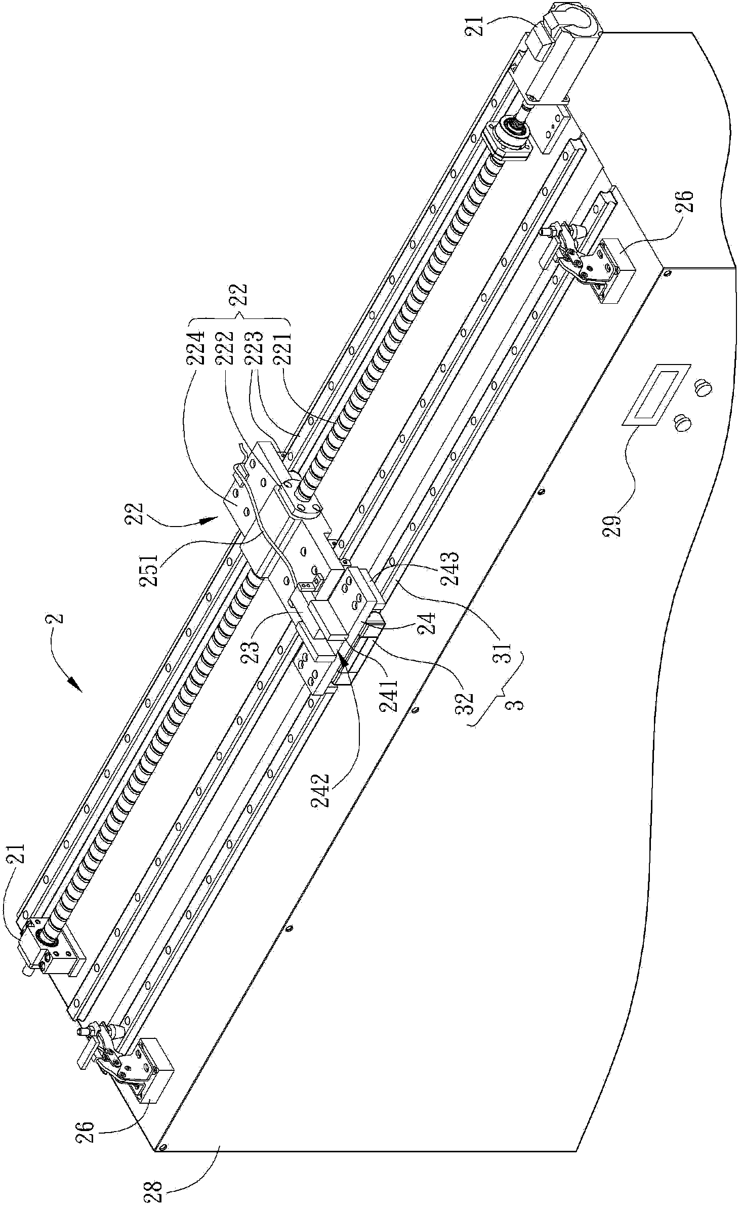 Test device for linear motion module