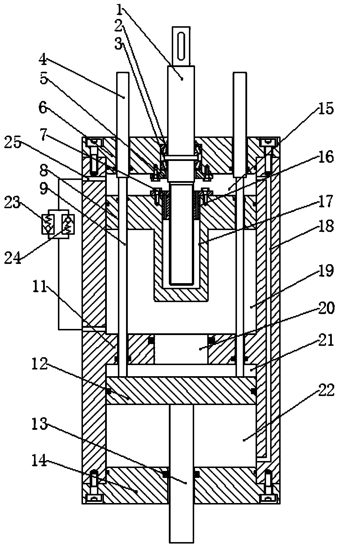 Electric boosting hydraulic cylinder and boosting method thereof