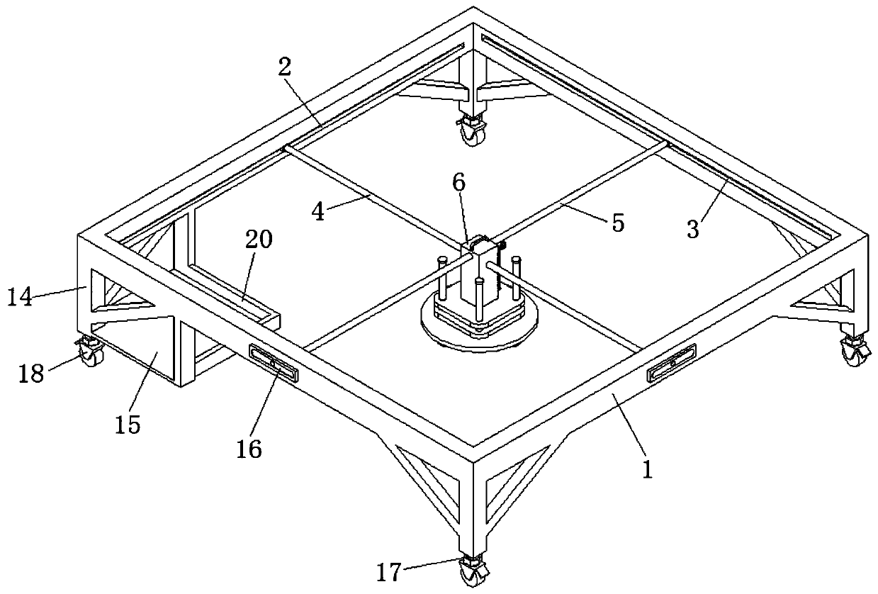 Heating ceramic tile mounting supporting device