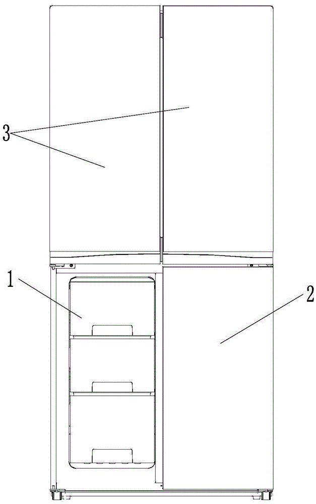 Refrigerator with copious cooling quick-freezing zone