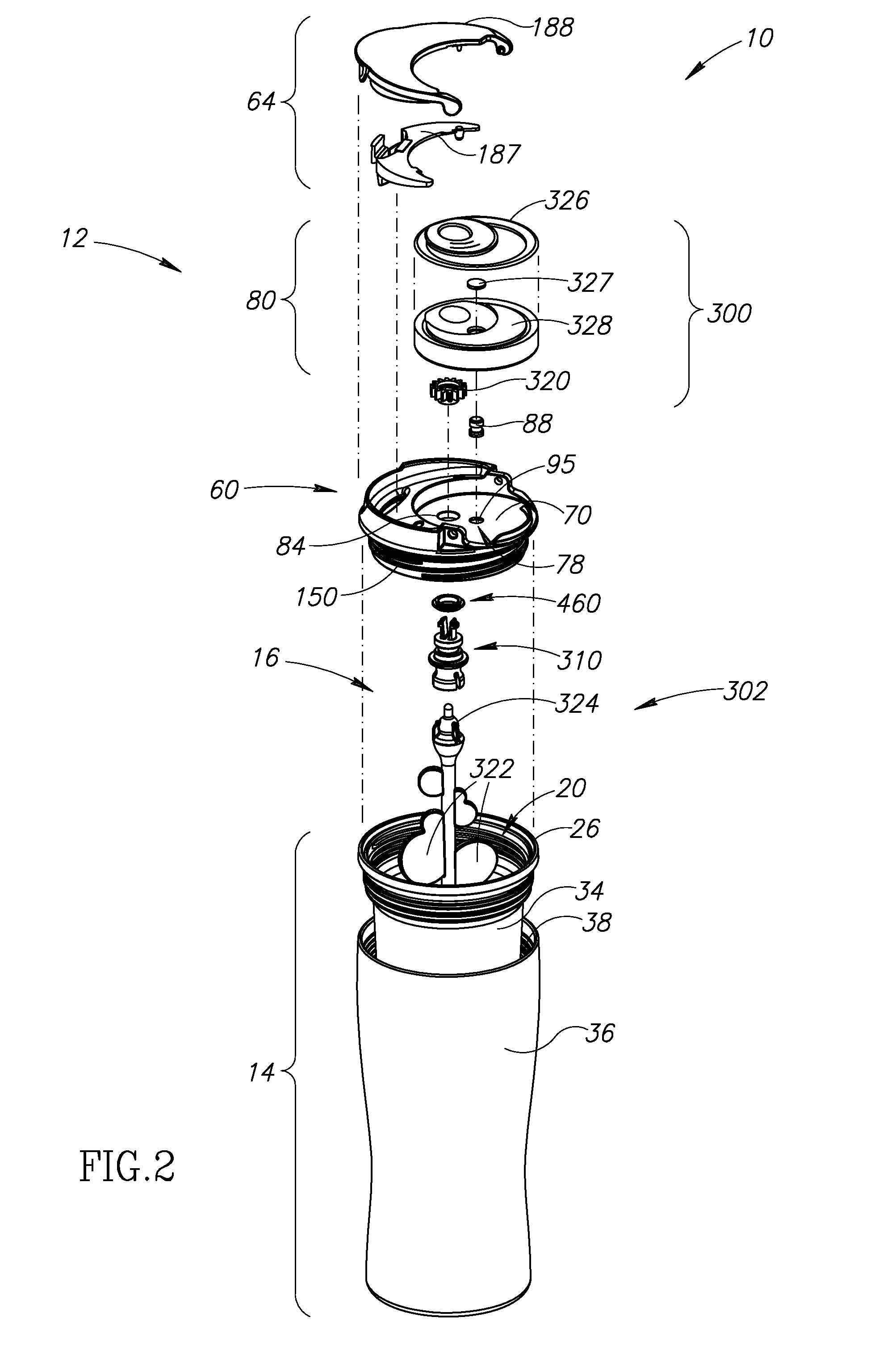Tumbler with stirring assembly