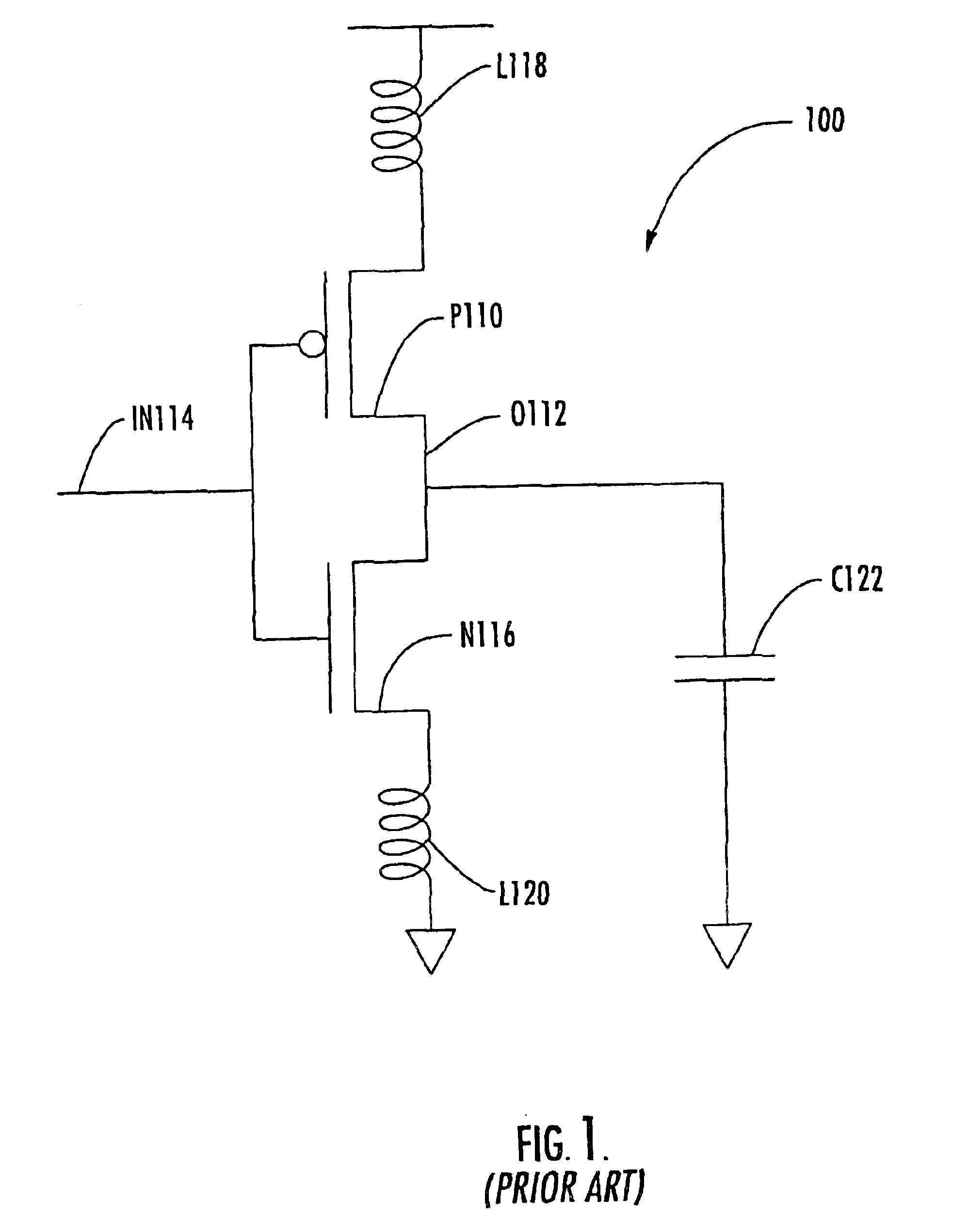 CMOS buffer with reduced ground bounce