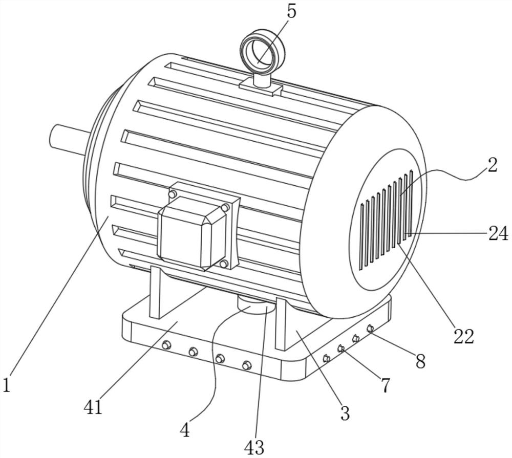 A cooling device for a motor