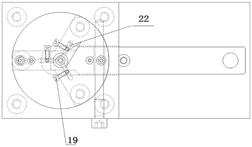 Machining device and machining method for conical groove in surface of grooved pin