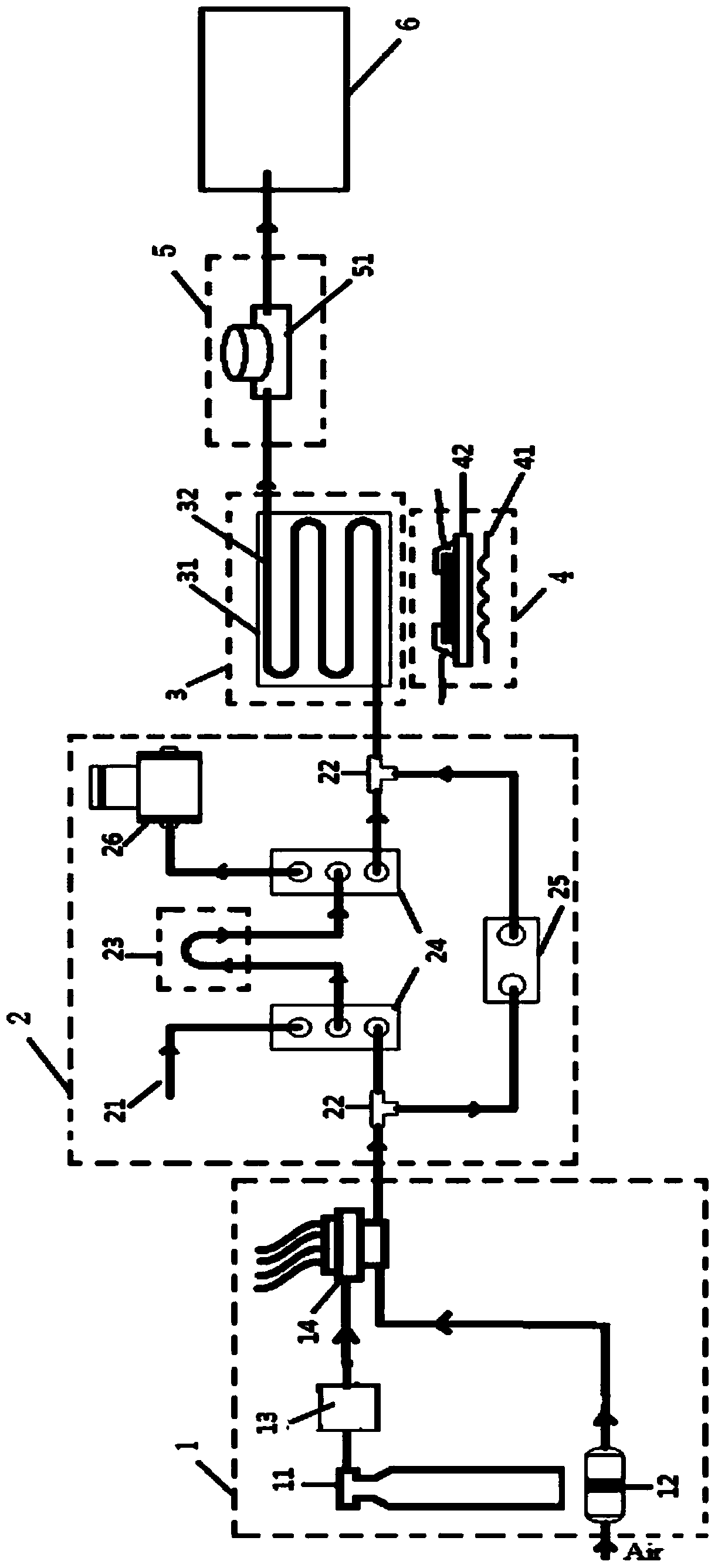 Foul gas detection device based on micro-fluidic chip