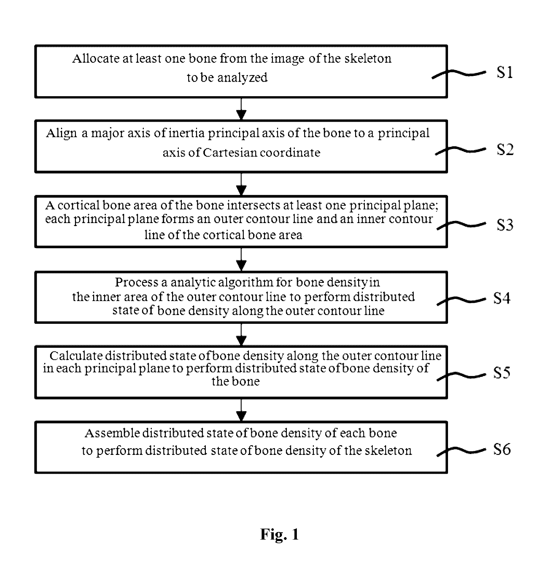 Method and system for detection of bone structure