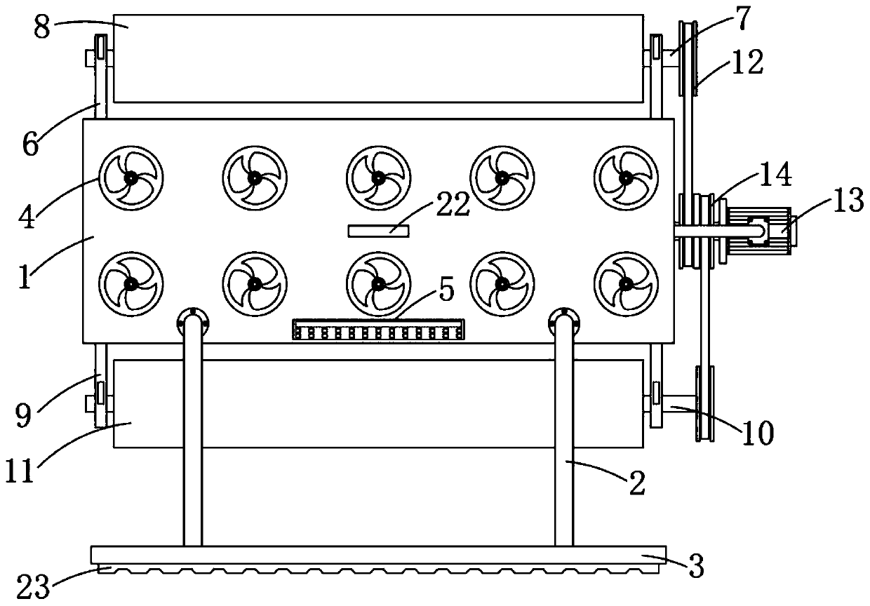 Dirt-resistant crease-resistant polyester fabric drying and shaping device