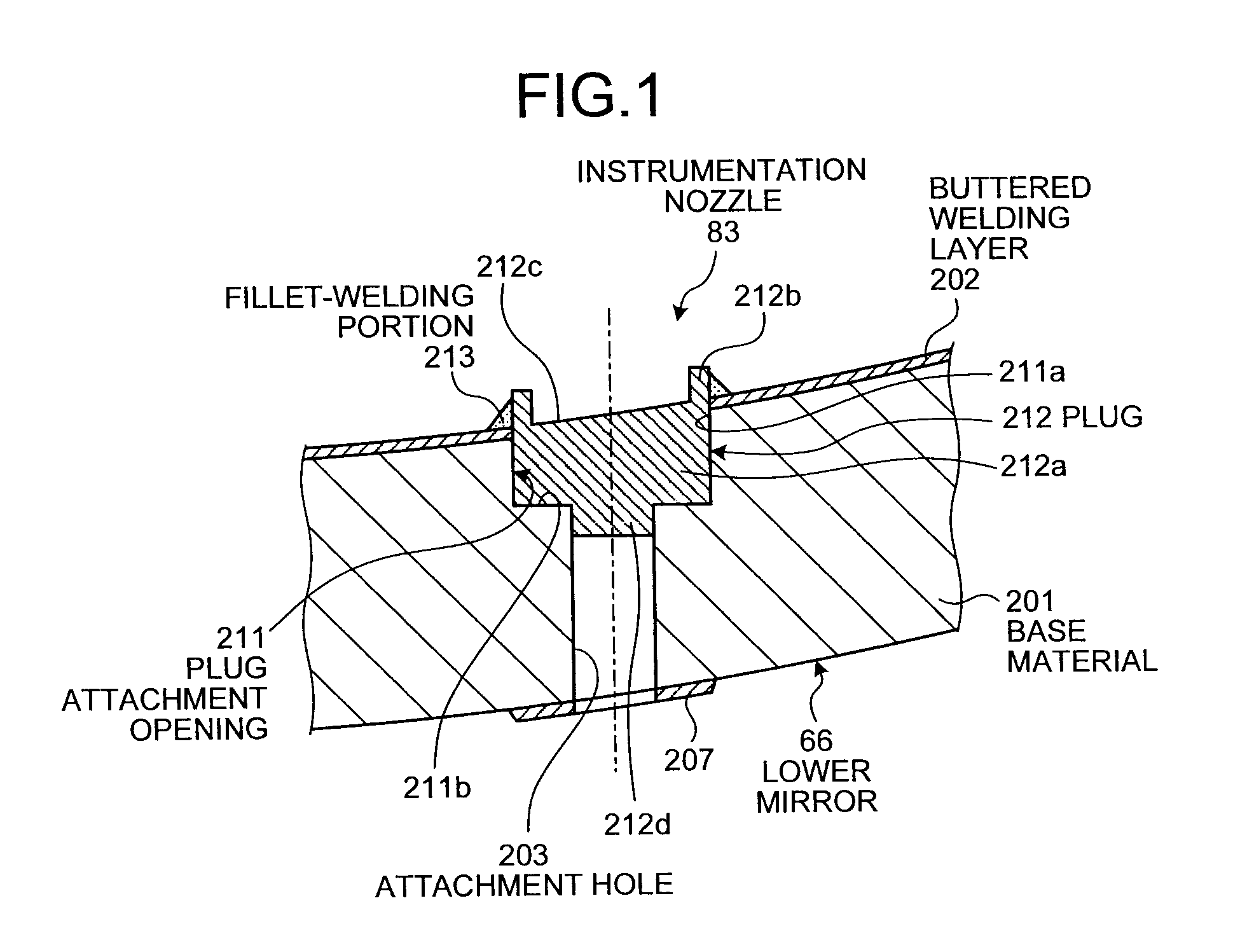 Nozzle repairing method and nuclear reactor vessel