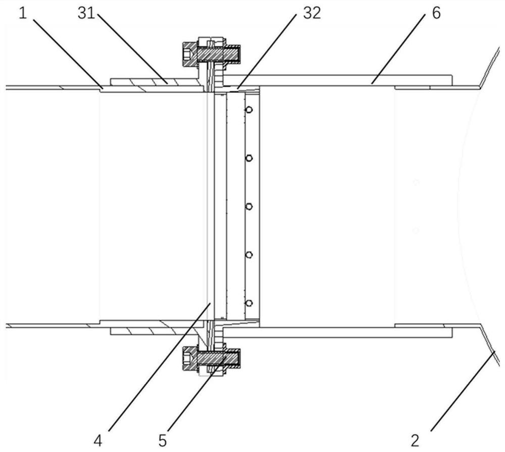 High-fault-tolerance splicing connection structure of ventilation pipeline