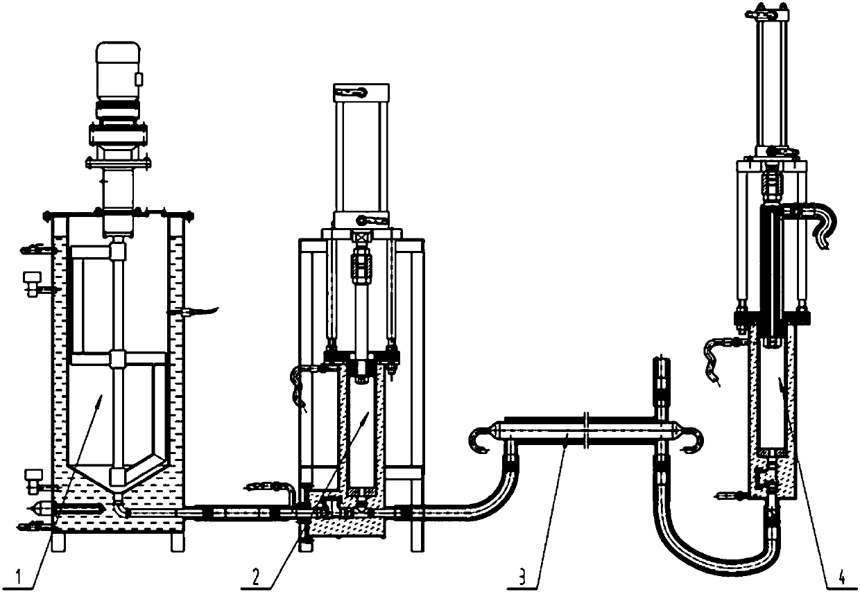 Medium-temperature and high-pressure wax preparing device