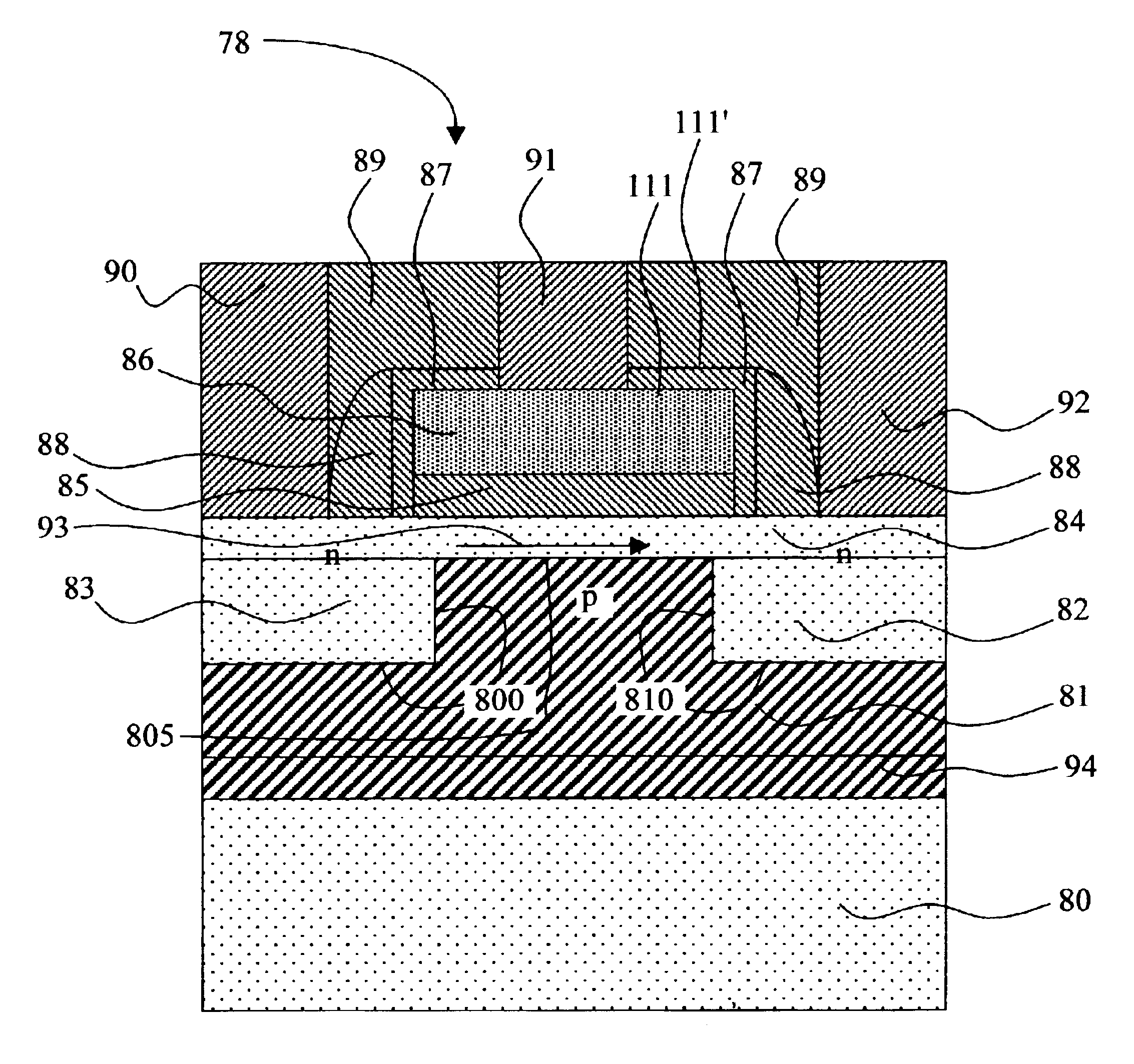 High speed lateral heterojunction MISFETs realized by 2-dimensional bandgap engineering and methods thereof
