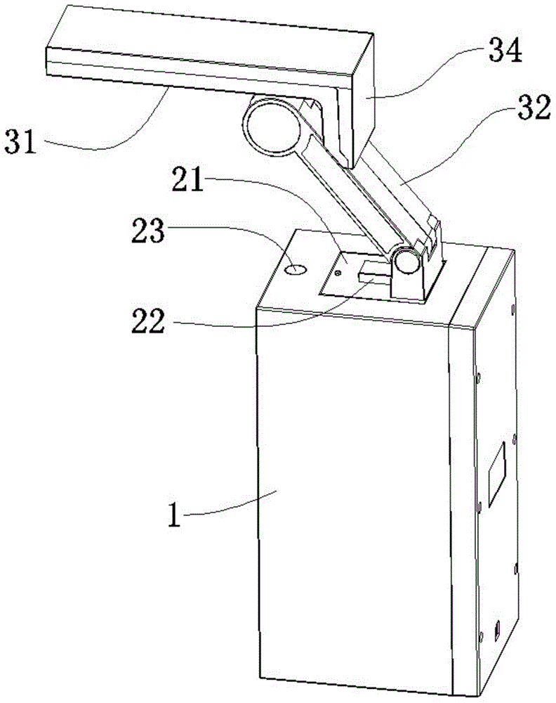 Liftable and shrinkable scanning device