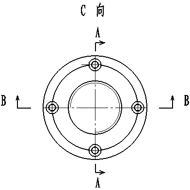 Left-handed and right-handed rotation nut locking device for large-diameter shaft end