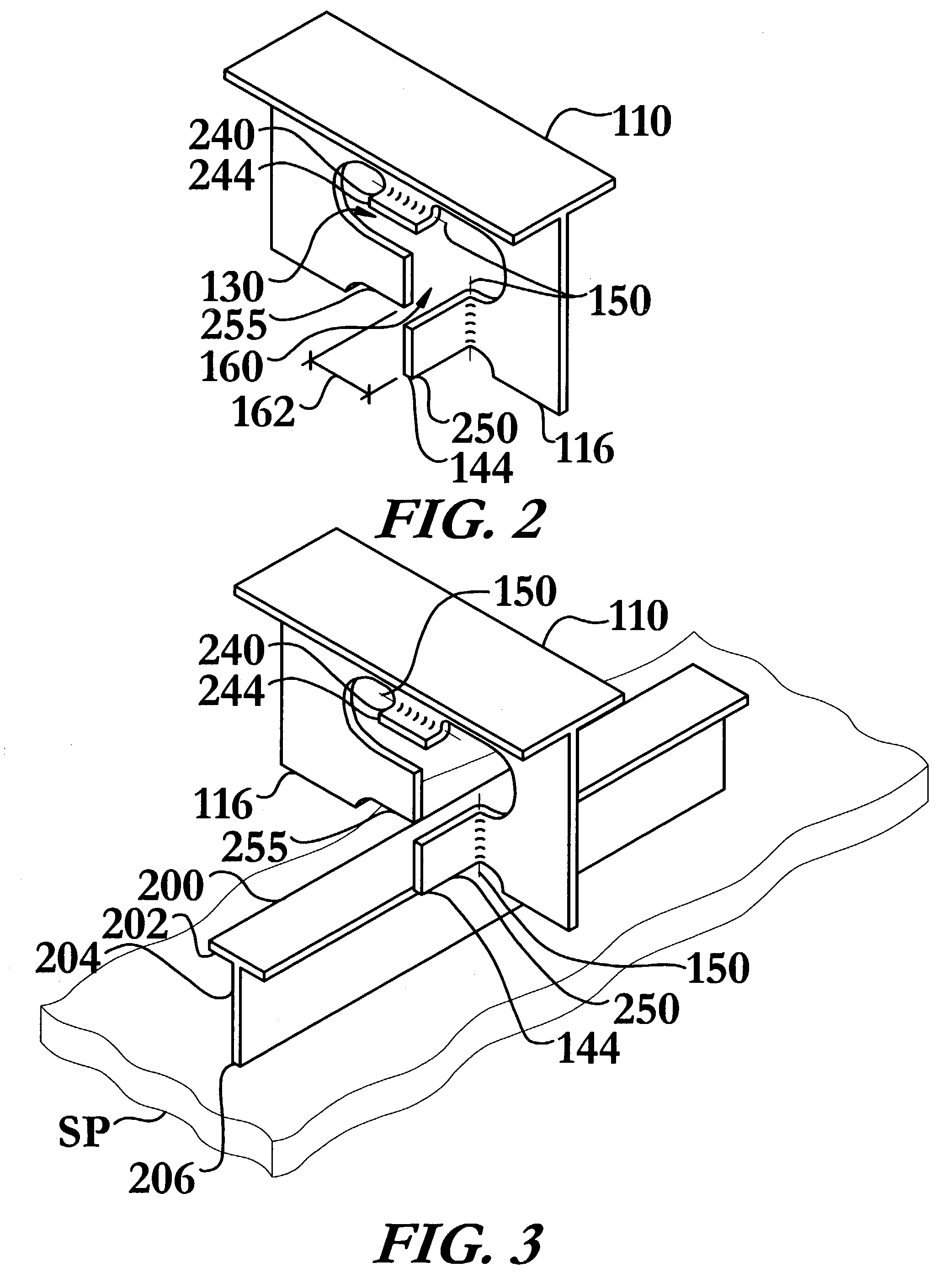Intersecting structural member and a method for joining same