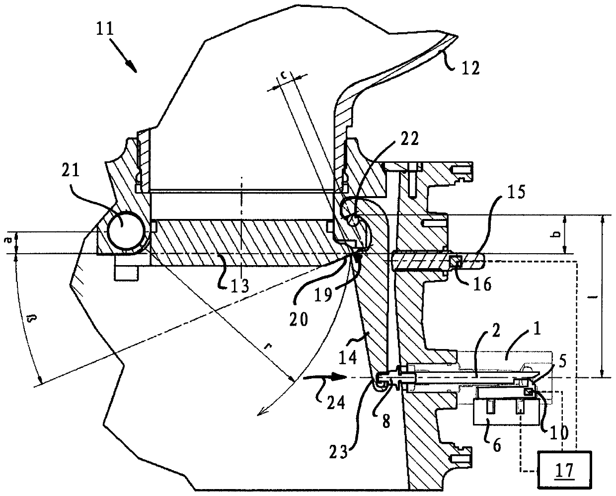 Triggering device of an extinguishing system