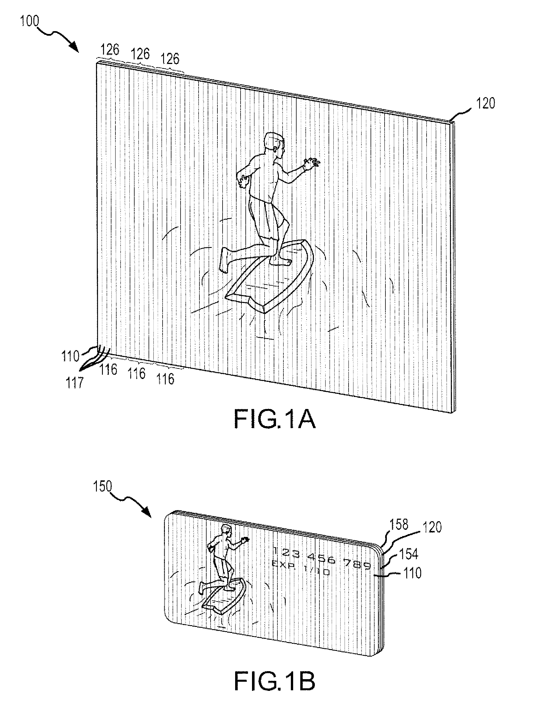 Manufacture of display devices with ultrathin lens arrays for viewing interlaced images