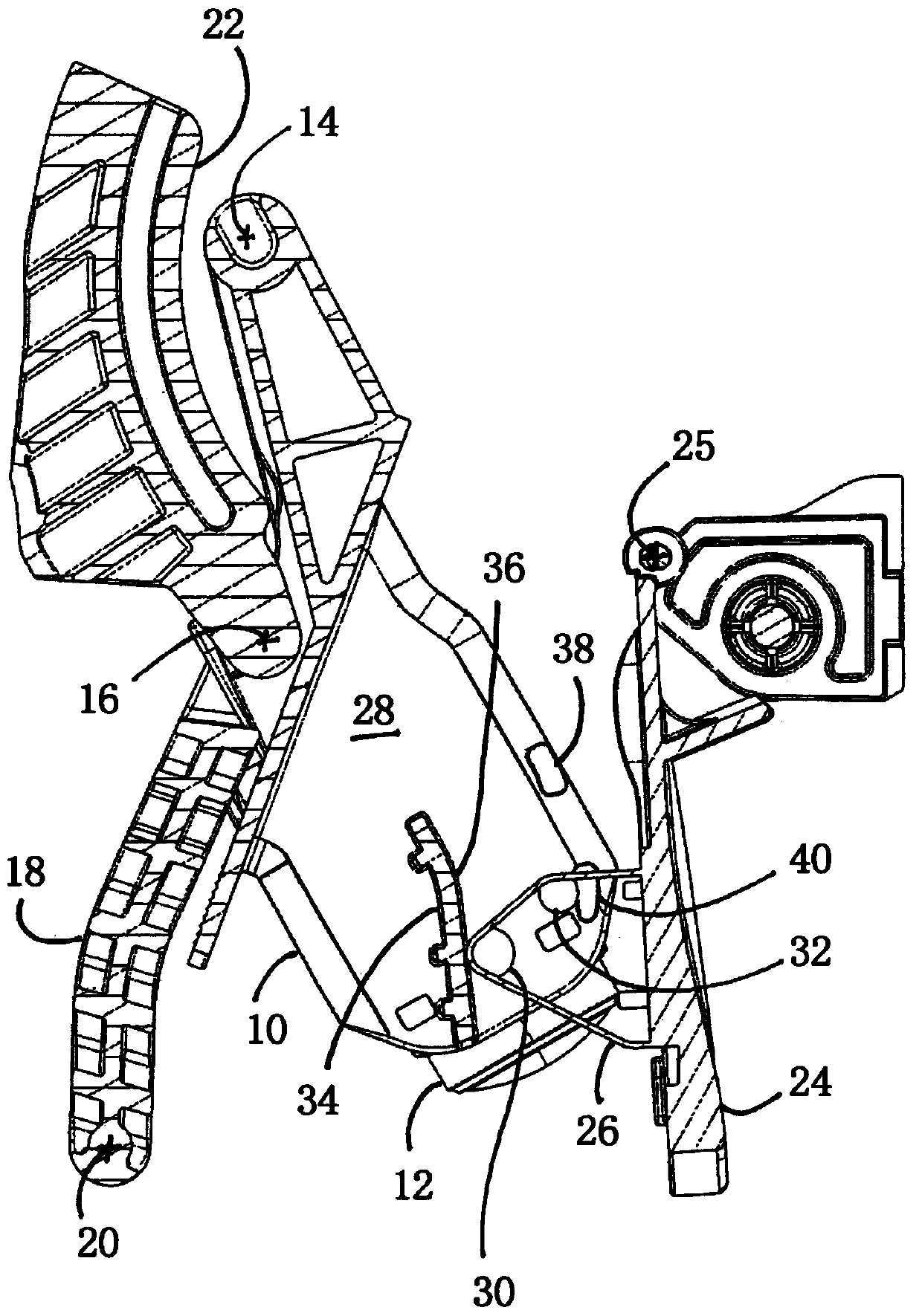 Device for motor vehicle
