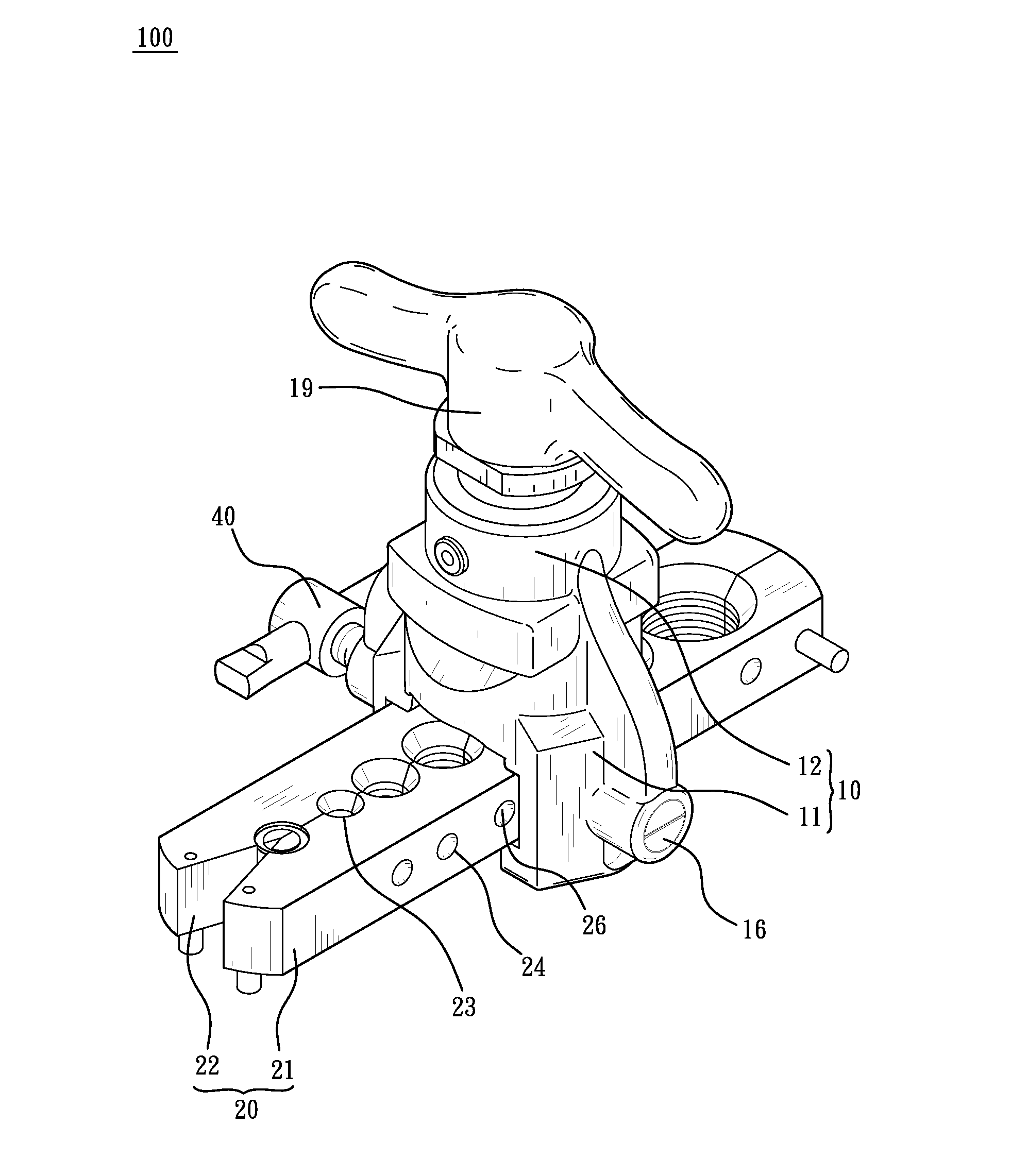 Tube expander with positioning structure