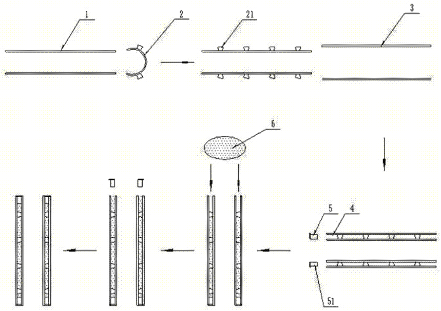 Production method of novel plastic composite pipe