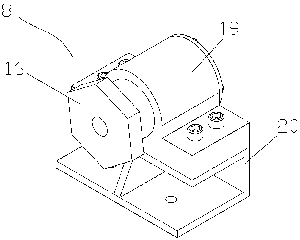 A testing device for dynamic stiffness of a spindle bearing joint