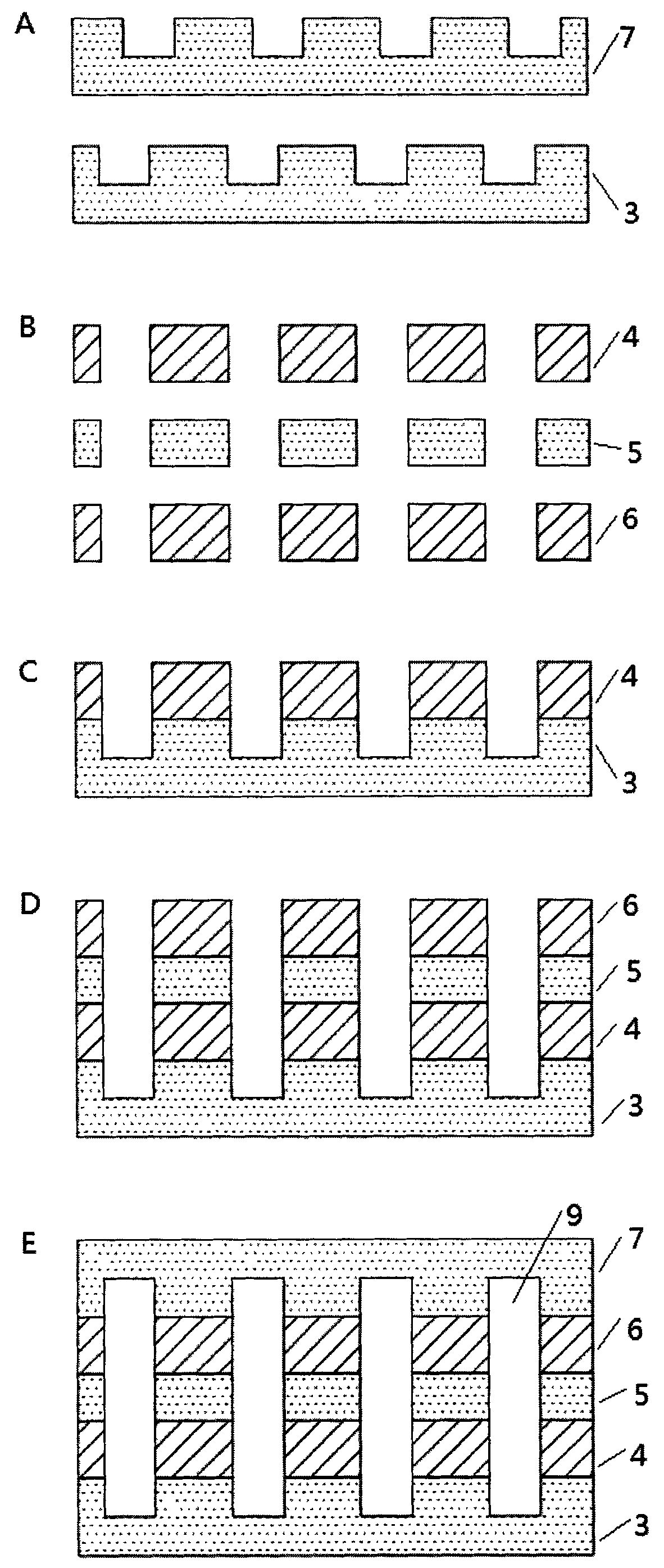 Micro gas-phase chromatographic column with ultrahigh depth-to-width ratio and MEMS machining method thereof