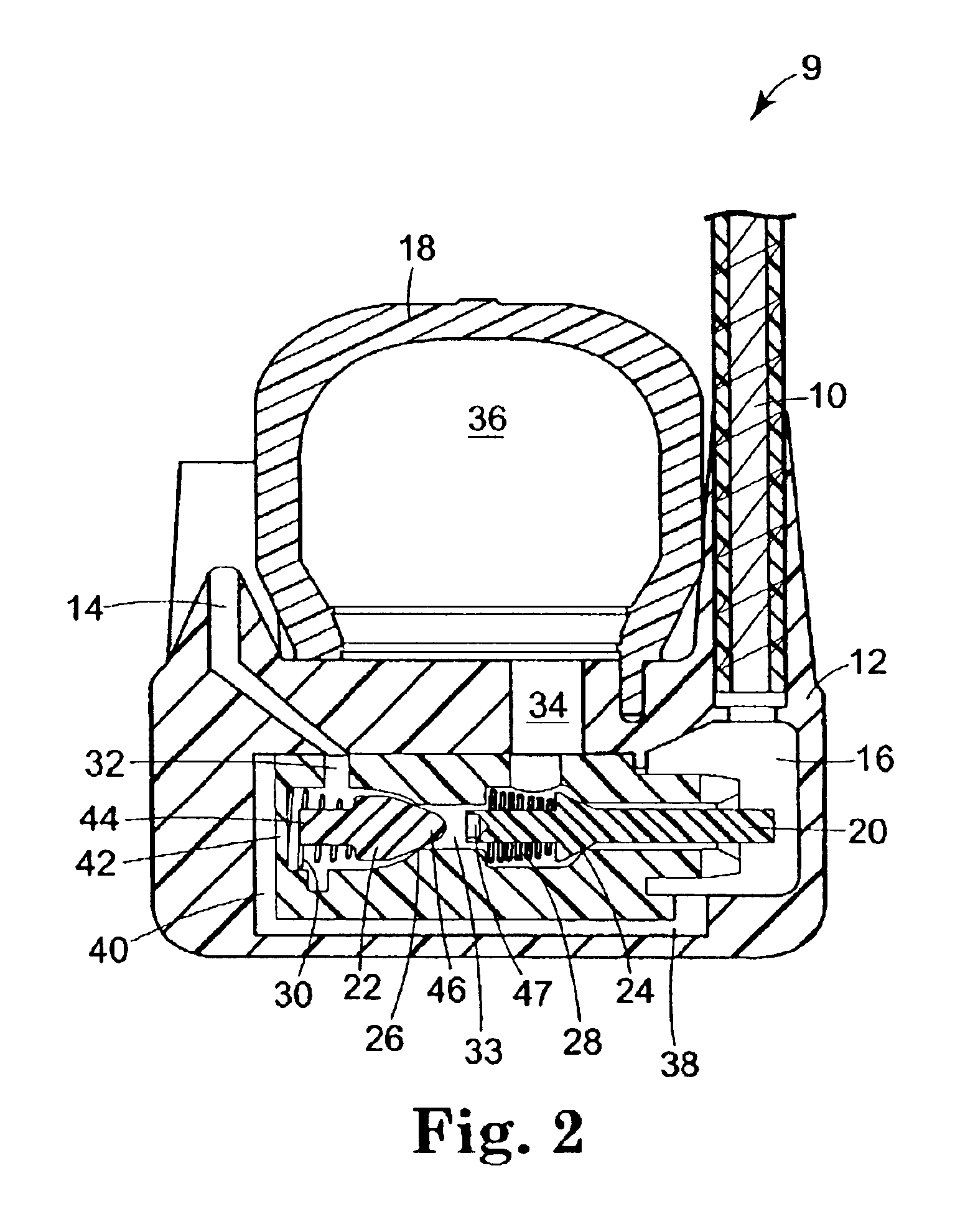 Spontaneous inflation inhibitor for inflatable prosthesis