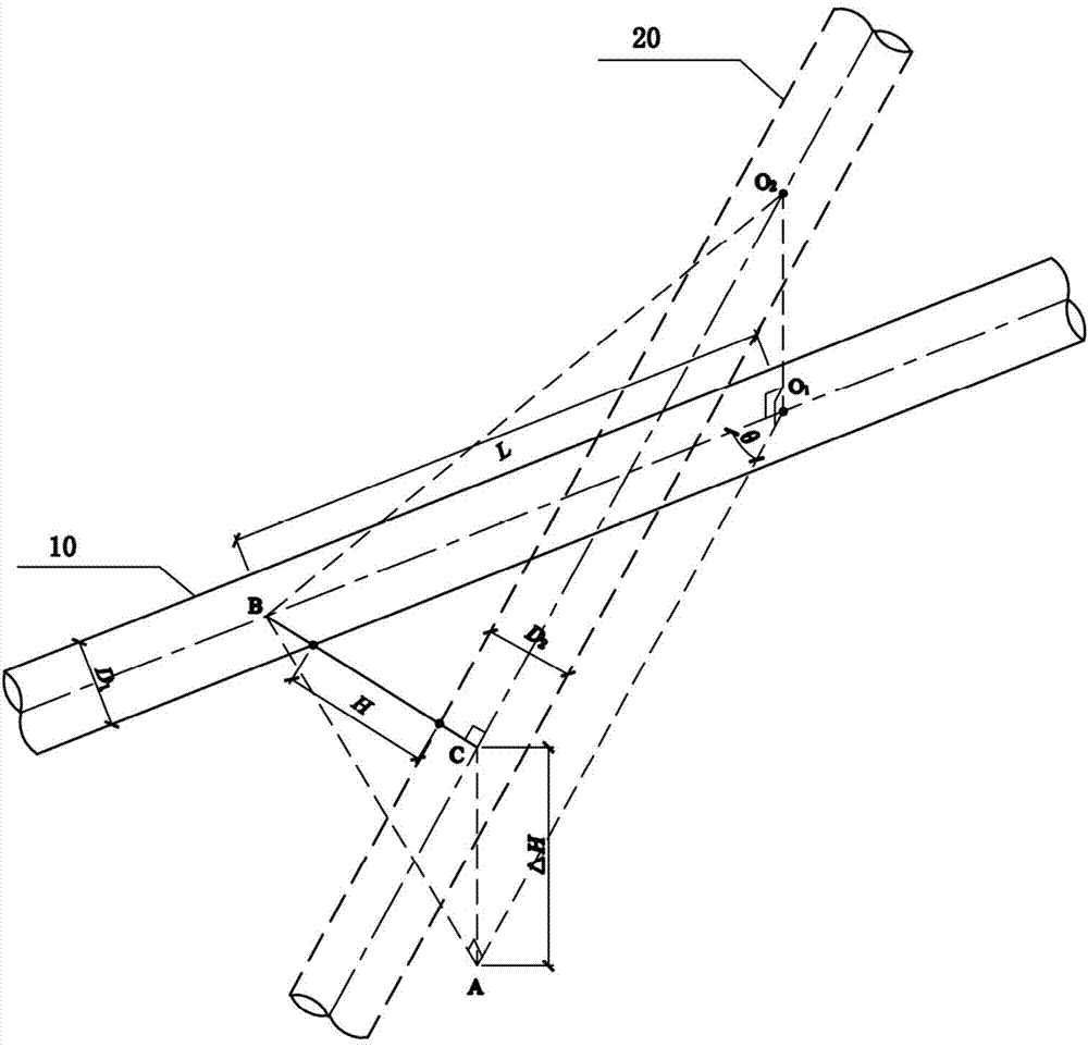 Partition detecting method and device for flyover crossing tunnel construction