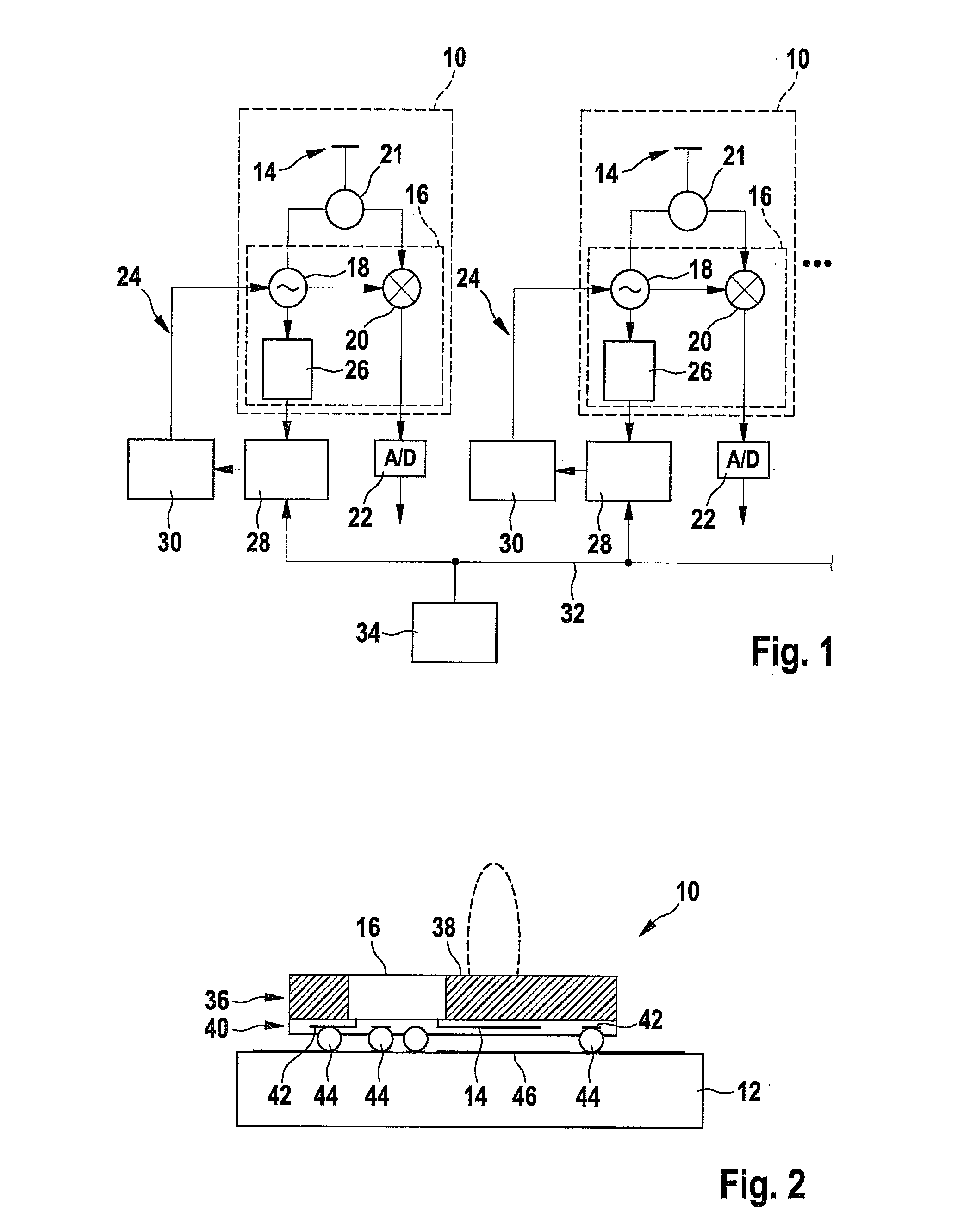 Circuit configuration for radar applications