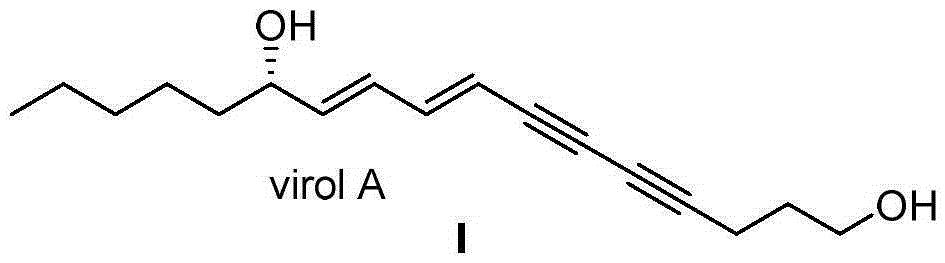 Synthetic method for (S)-Virol A from water hemlock extract