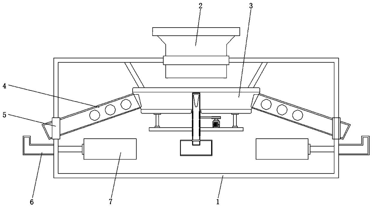 Rotary card slot type coin separating device