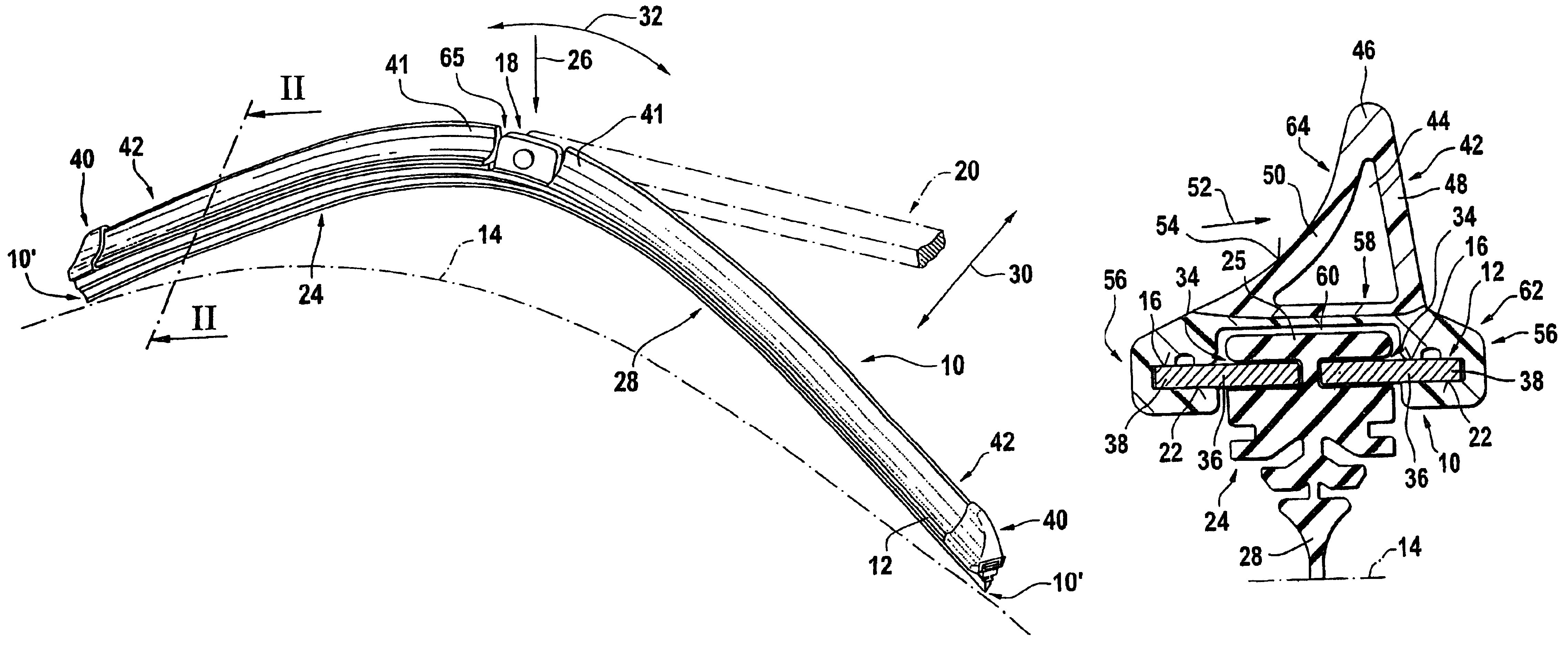 Wiper blade for cleaning panes, in particular of a motor vehicle