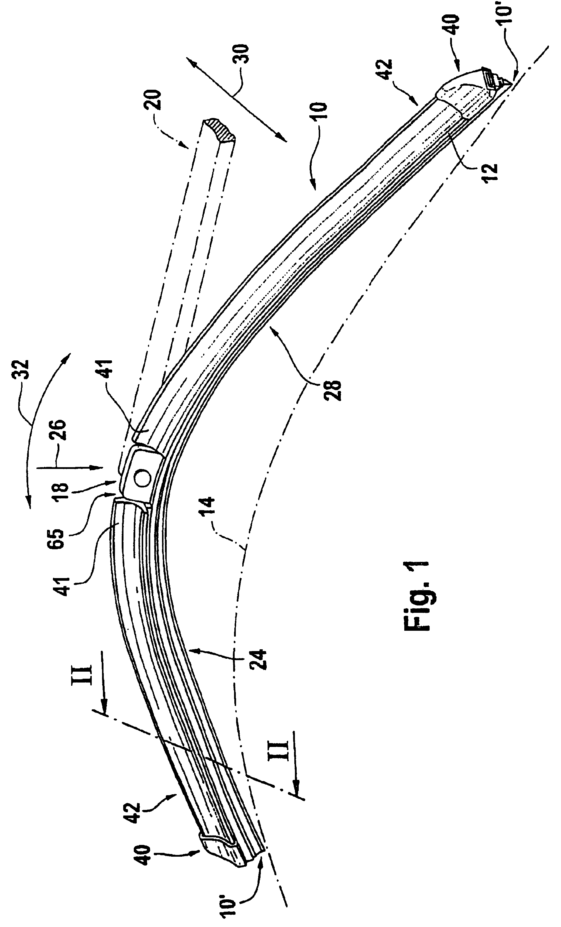 Wiper blade for cleaning panes, in particular of a motor vehicle